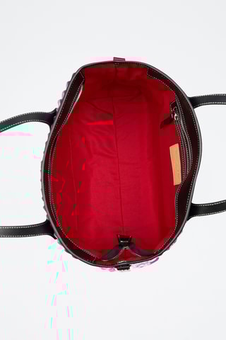 Sac porté épaule en cuir nappa - Rose