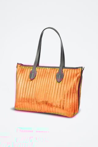 Sac porté épaule en cuir nappa - Orange