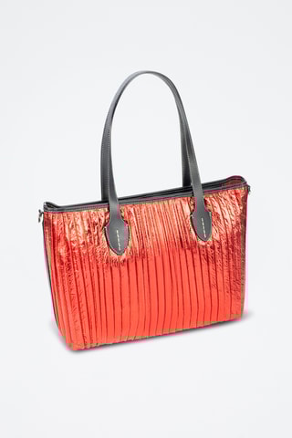 Sac porté épaule en cuir nappa - Rouge