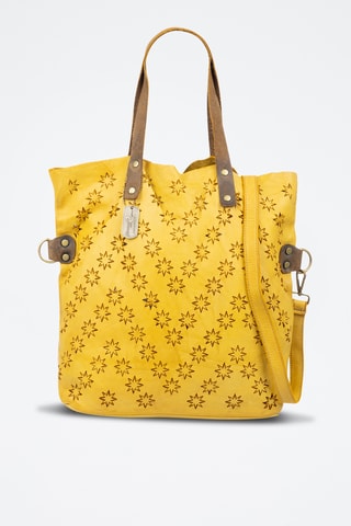 Cabas en cuir nappa - Jaune