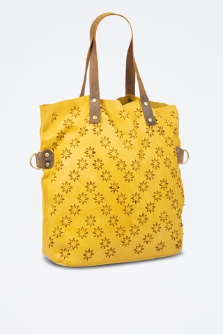 Cabas en cuir nappa - Jaune