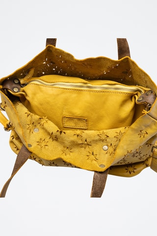 Cabas en cuir nappa - Jaune