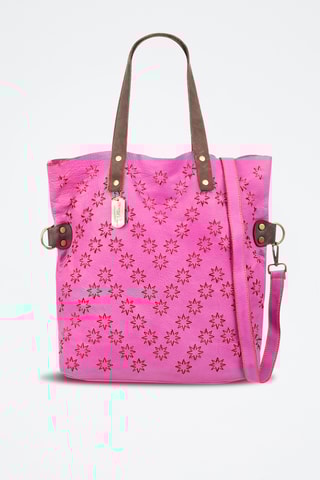 Cabas en cuir nappa - Fuchsia