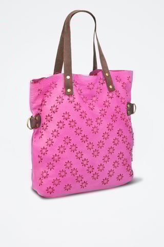 Cabas en cuir nappa - Fuchsia