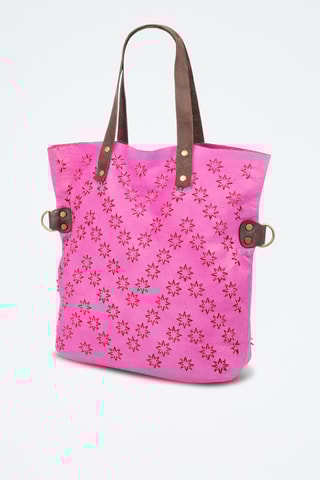 Cabas en cuir nappa - Fuchsia