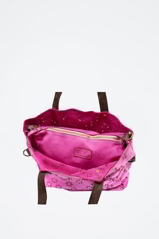 Cabas en cuir nappa - Fuchsia