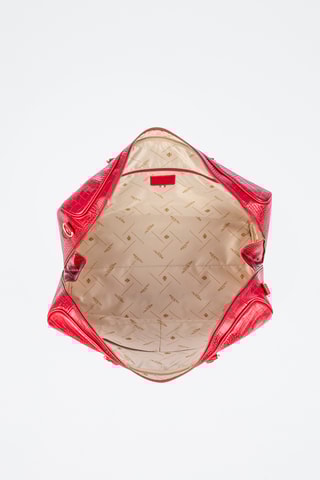 Sac de voyage en croûte de cuir - Rouge