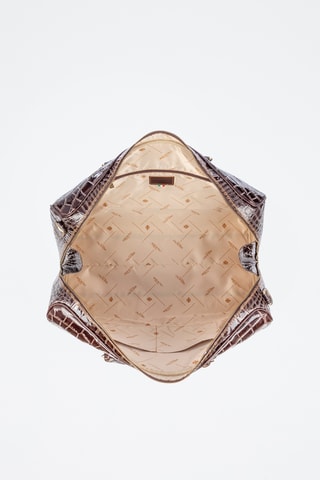 Sac de voyage en croûte de cuir - Marron