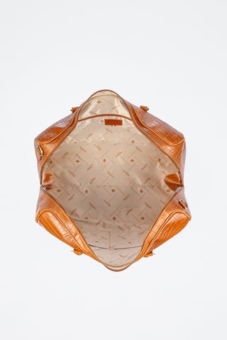 Sac de voyage en croûte de cuir - Marron clair