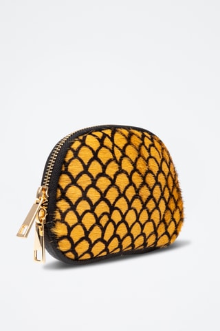 Porte-monnaie en cuir - Jaune clair