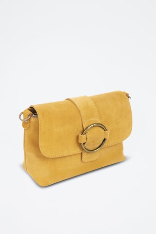 Sac bandoulière en nubuck - Jaune