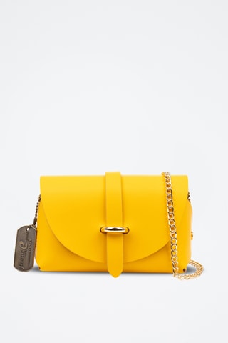 Sac bandoulière en cuir - Jaune