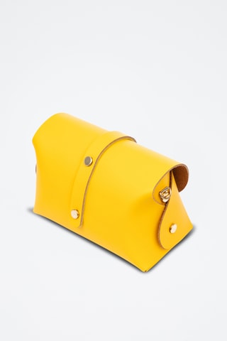 Sac bandoulière en cuir - Jaune