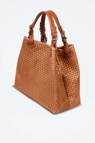 Cabas en cuir Emanuela - Marron clair