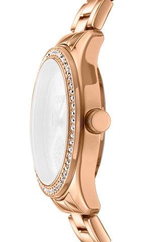 Montre à quartz en acier - Doré rose