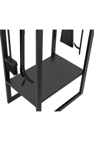Range-bûches vertical et ses accessoires - Noir