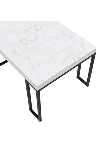 Table extensible Glam - Blanc et noir