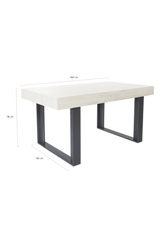 Table Brixton - Gris clair et anthracite