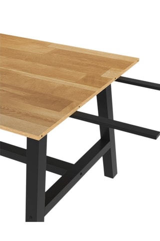 Table à manger extensible Mathilde - Imitation bois et noir