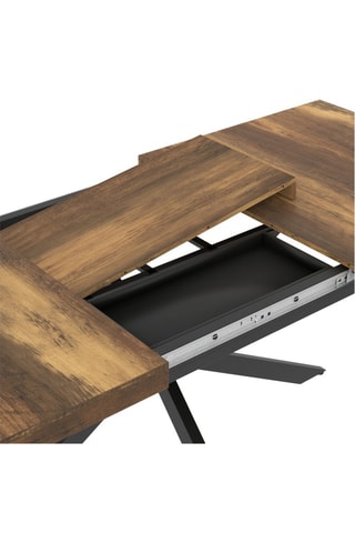 Table à manger extensible Eliza - Imitation bois et noir