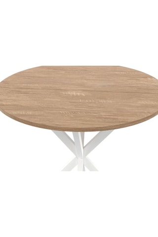 Table Soline - Imitation bois et blanc