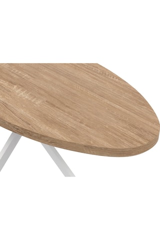 Table à manger Céleste - Naturel et blanc