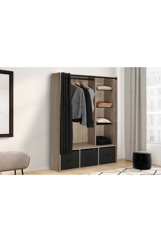 Armoire - Noir et imitation bois