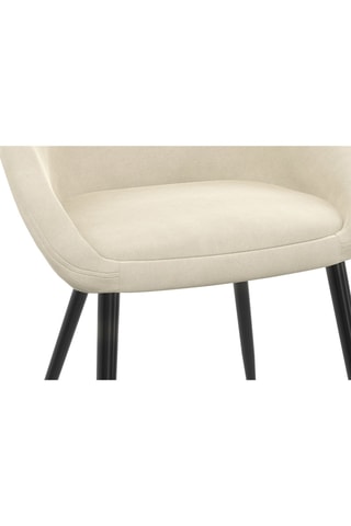 2 chaises Dory - Crème et noir