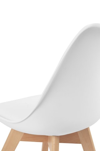 2 chaises Nordia - Naturel et blanc
