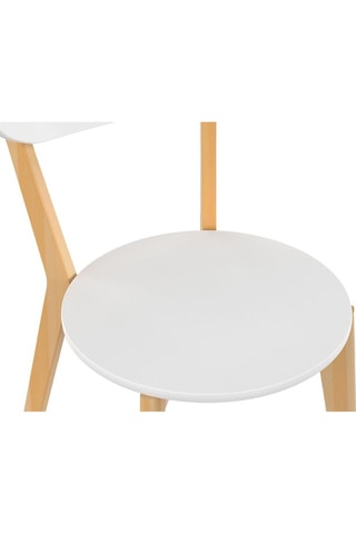 4 chaises Frida - Blanc et naturel