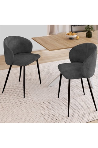 2 chaises Léona - Gris foncé