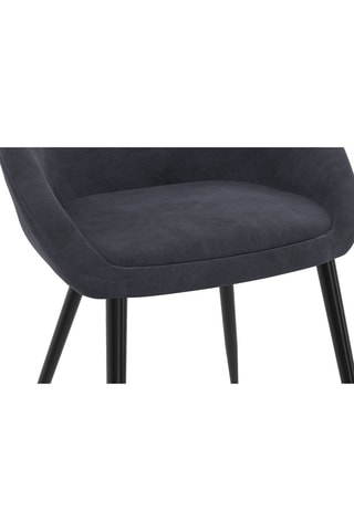 2 chaises Dory - Gris et noir