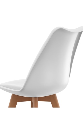6 chaises Nordia - Naturel et blanc