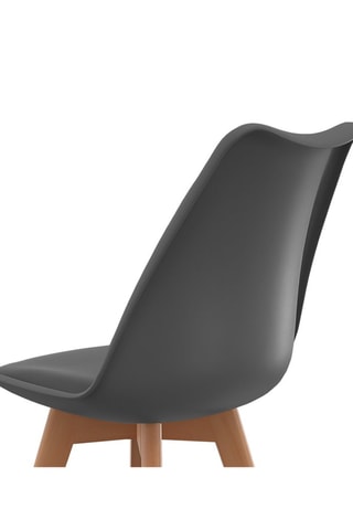 4 chaises Nordia -  Gris foncé