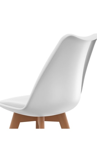 4 chaises - Blanc et naturel