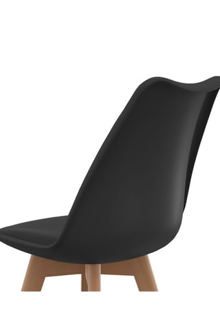 6 chaises Nordia - Naturel et noir