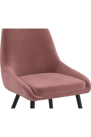 4 chaises Olivia - Gris, beige et rose
