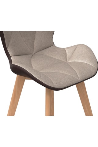 2 chaises Gladys - Taupe et naturel
