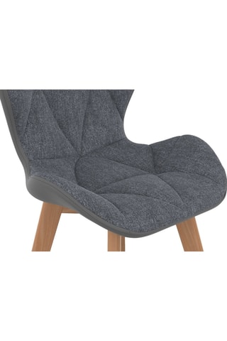 2 chaises Gladys - Structure en bois - Pieds en hévéa - 50 x 48 x 79 cm