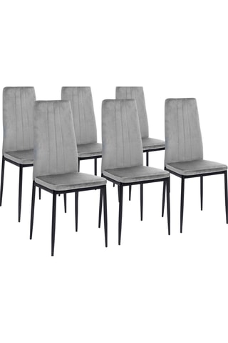 6 chaises Jade - 39 x 96 x 41,5 cm - Revêtement en velours