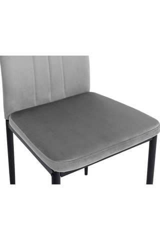 6 chaises Jade - 39 x 96 x 41,5 cm - Revêtement en velours