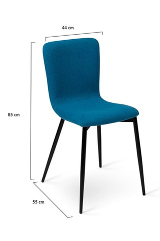 4 chaises Margot - Bleu canard
