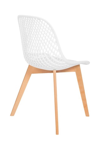 6 chaises Maelle - Blanc et naturel