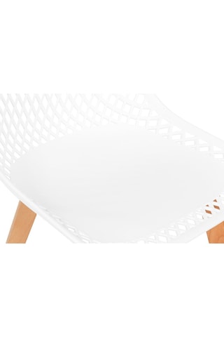 6 chaises Maelle - Blanc et naturel