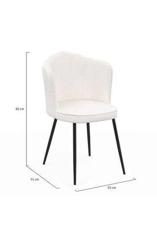 2 chaises Arielle - 55 x 82 x 51 cm