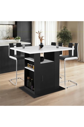 Ilot central de cuisine Théo 1 porte - 110 x 80 x 90 cm