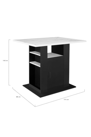 Ilot central de cuisine Théo 1 porte - 110 x 80 x 90 cm