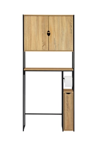 Meuble de salle de bain - Imitation bois et noir