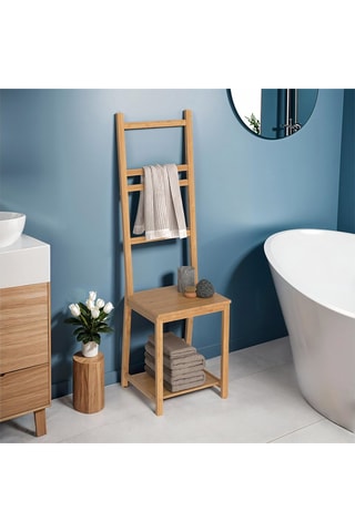 Porte serviette en bambou 4 niveaux Maya - Naturel