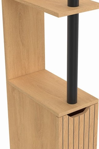 Colonne salle de bain 2 portes Faustine - Imitation bois